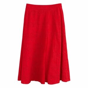 Commense Vibrant Red A-Line Skirt